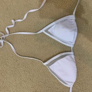 white bikini top